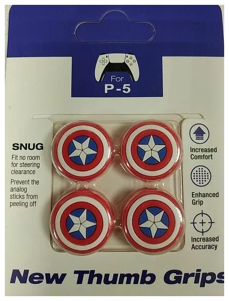 Накладки на стики PS5 "Капитан Америка"