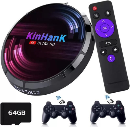 Игровая приставка Super Console X Max + 50000 встроенных игр + 2 геймпада + пульт + карта памяти 64 Gb