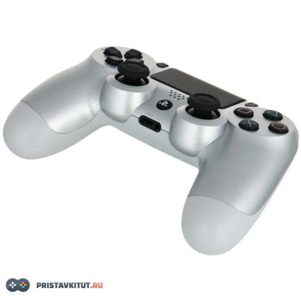 Геймпад беспроводной для PlayStation 4 (Серебро) Дубликат