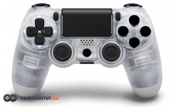 Геймпад беспроводной для Sony PlayStation 4 Crystal Прозрачный (Дубликат)