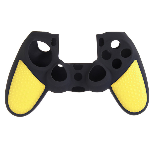 Силиконовый чехол для Dualshock 4 (Черно - желтый)