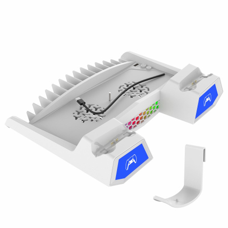 Многофункциональный стенд для PS5/PS5 Slim c функцией охлаждения и док-станцией (PG-P5S023)