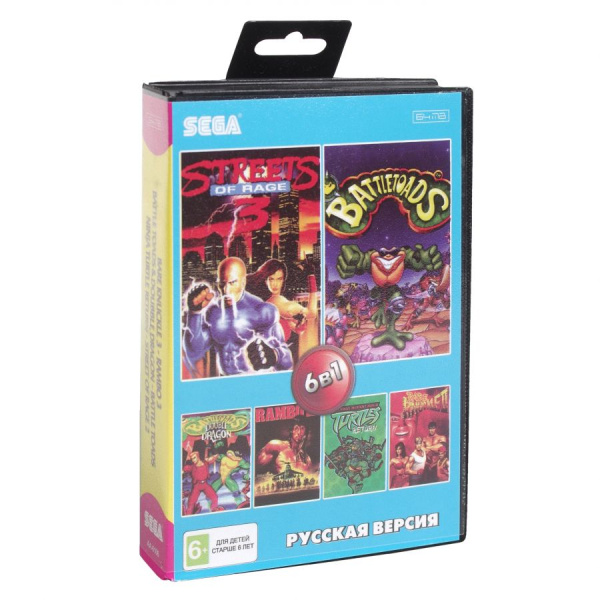 6 in 1 (Streets of Rage 1,2 Battletoads, Battletoads & Double Dragon)