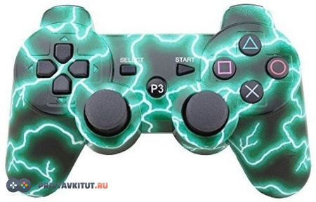 Джойстик Sony Playstation 3 DualShock 3 (Зеленые молнии)