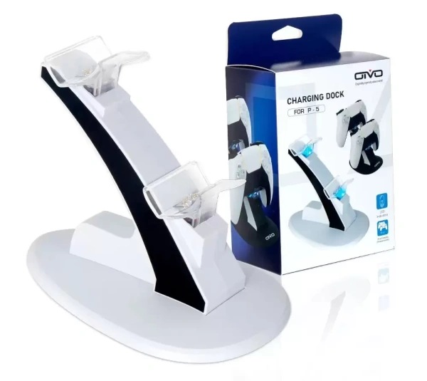 OIVO PS 5 Charging Stand  Dual Controllers White