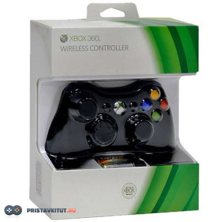 Беспроводной джойстик Xbox 360 (Черный) (Реплика)